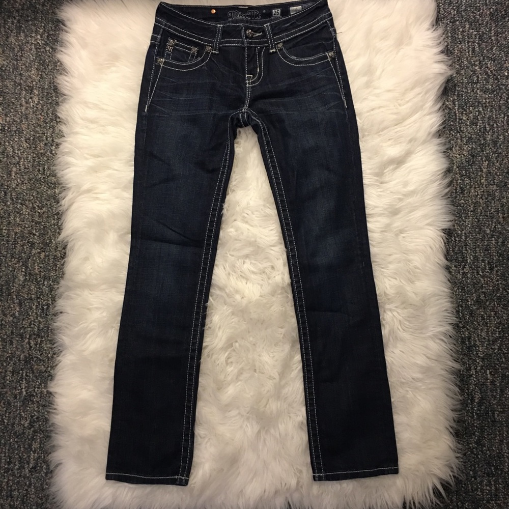 Miss me easy straight embellished jeans size 25